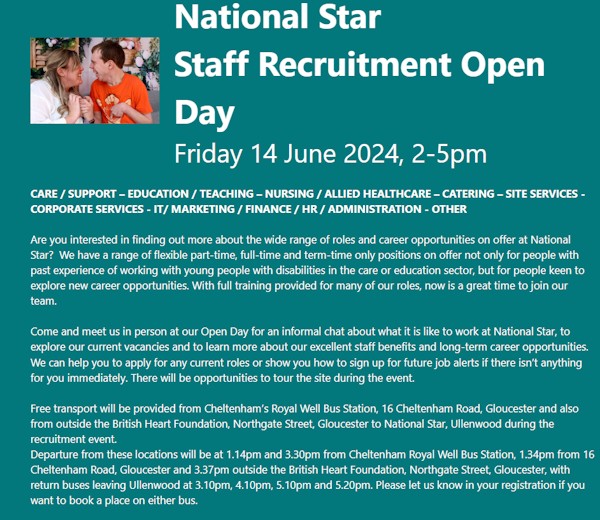 STAFF RECRUITMENT OPEN DAY