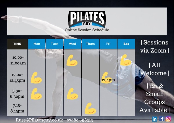 Online Pilates Sessions - low impact exercises to improve strength, mobility, stability and performance