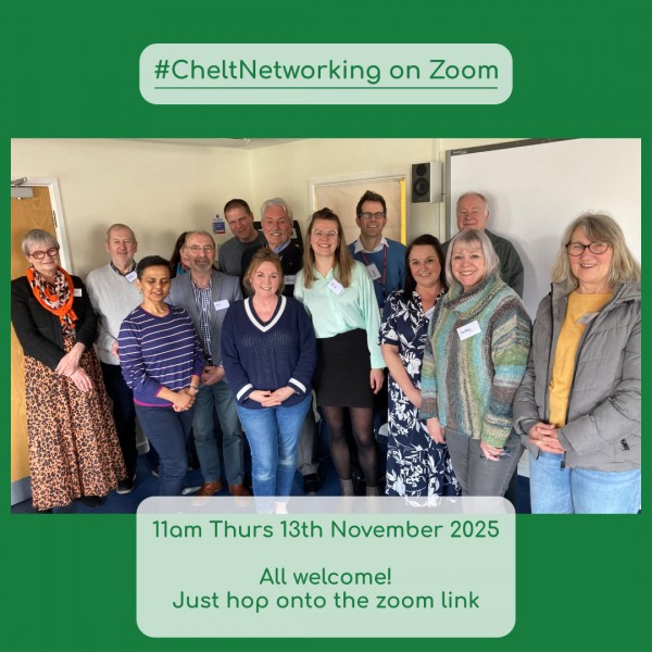 #CheltNetworking - Online Networking including a talk by Coby Ambrose on Using your keyboard to increase capacity for work