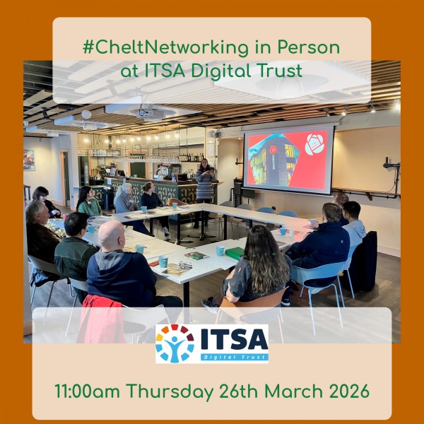#CheltNetworking in Person at ITSA Digital Trust & includes charity raffle, talk & tour