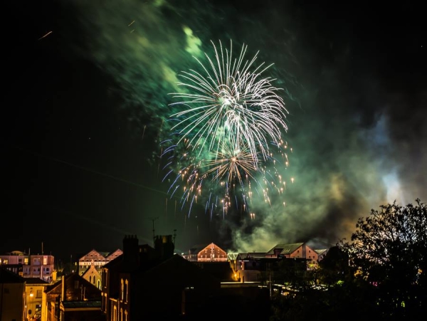 Rocket fireworks at Gloucester Quays 2016