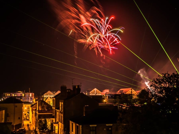 Lasers and Fireworks in Gloucester Quays 2016