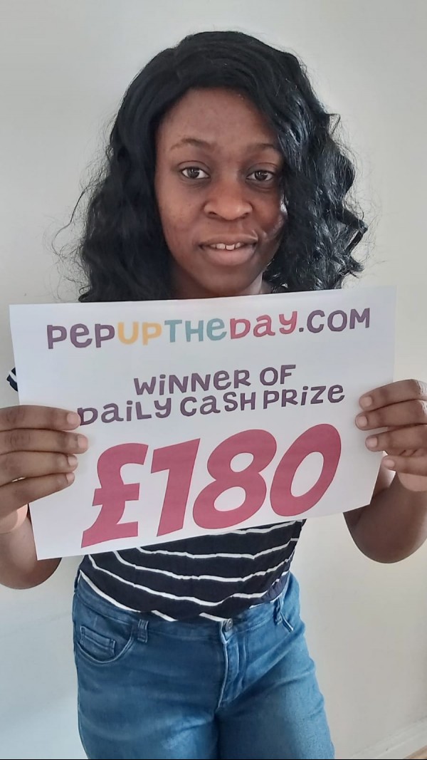 CASH PRIZE WINNER: Esther won £180 cash on 18th July 2021