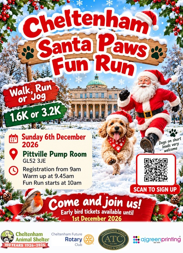 Cheltenham Santa Fun Run to Raise Money for Cheltenham Animal Shelter