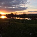 Sunset Sunday on the river Severn at Wainlode