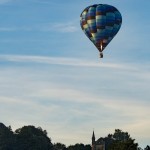 Air balloon over Uley, Gloucestershire