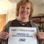 Margaret - First ever PepUpTheDay.com cash prize winner pockets £160