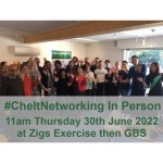 Getting together - Free! #CheltNetworking in Person at Zigs Exercise 11am Thursday 30th June 2022