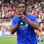 Dan Nlundulu after the win over Exeter City