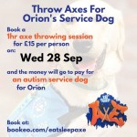 Throw Axes for Orion's Service Dog