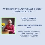 An evening of Clairvoyance and spirit communication - with Carol Green