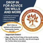 Drop in for advice on Wills and much more.