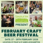 BRAND NEW COMPETITION: WIN 1 of 2 pairs of *entry tickets to the Friends of Cheltenham Samaritans February 2026 Beer Festival