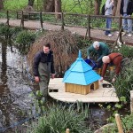 New Tudor style duck house unveiled at Sue Ryder Leckhampton Court Hospice in memory of Michael  